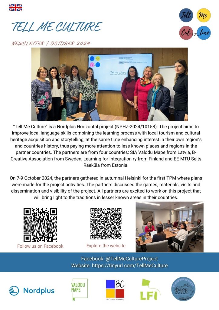 Tell me culture newsletter 1 English